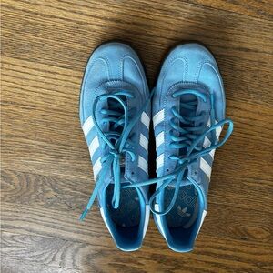 Adidas Light Blue and White Trainers